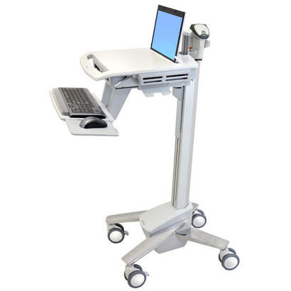ergotron-styleview-emr-laptop-cart-sv40-aluminio-gris-blanco-portatil-carro-multimedia