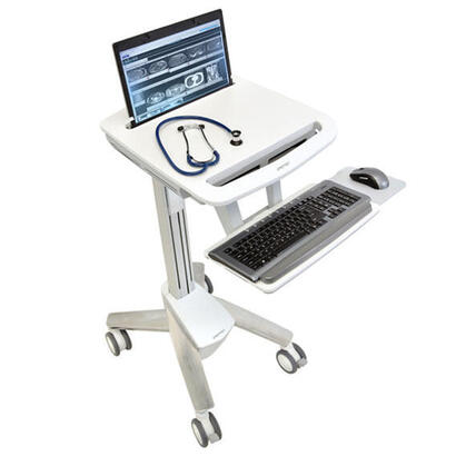 ergotron-styleview-emr-laptop-cart-sv40-aluminio-gris-blanco-portatil-carro-multimedia