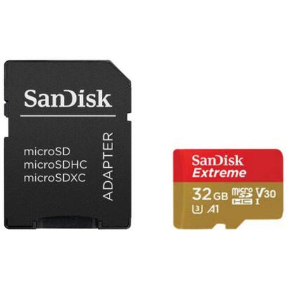 sandisk-extreme-tarjeta-de-memoria-flash-adaptador-microsdhc-a-sd-incluido-32gb-a1-video-class-v30-uhs-i-u3-microsdhc-uhs-i