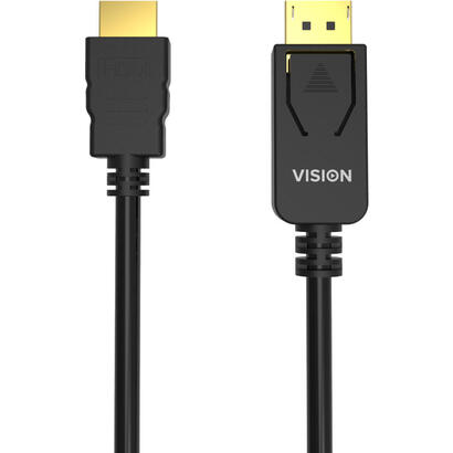 vision-tc-1mdphdmibl-adaptador-de-cable-de-video-1-m-displayport-hdmi-tipo-a-estandar-negro