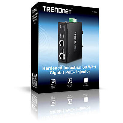 inyector-trendnet-industrial-gbit-poe-60w-ip-30