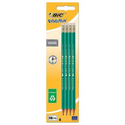 blister-de-4-unidades-de-lapices-evolution-original-de-bic-con-goma-mina-hb-ultrarresistente-no-se-astilla