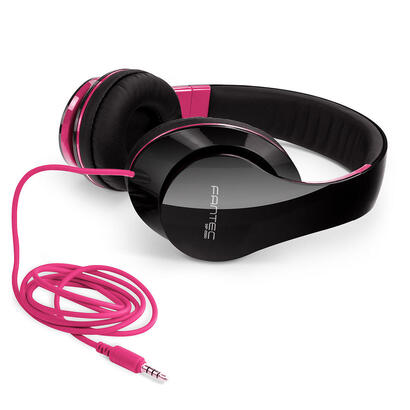 fantec-shp-250aj-auriculares-diadema-negro-rosa