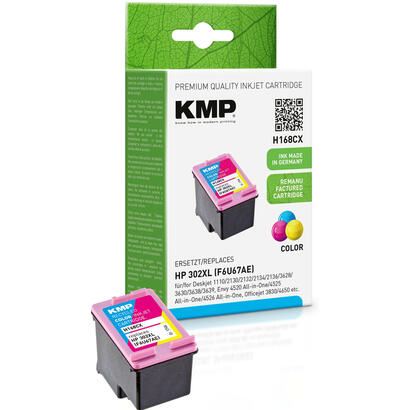 kmp-patrone-hp-f6u67ae-nr302xl-color-350-s-h168cx-refilled