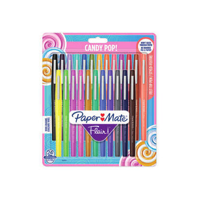 papermate-flair-candy-pop-boligrafo-de-gel-con-tapa-multicolor-medio-24-piezas