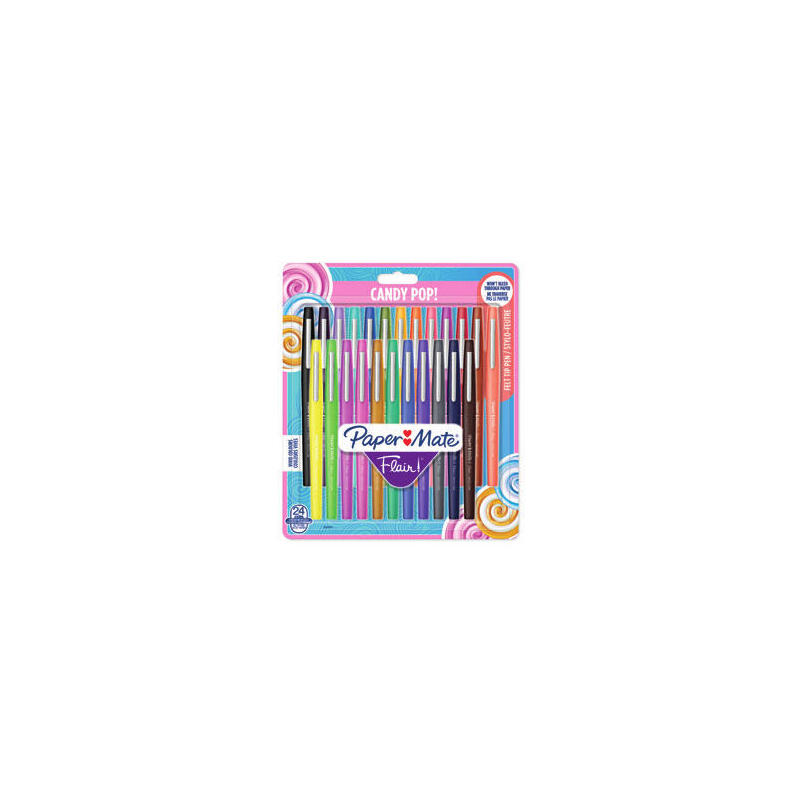 papermate-flair-candy-pop-boligrafo-de-gel-con-tapa-multicolor-medio-24-piezas