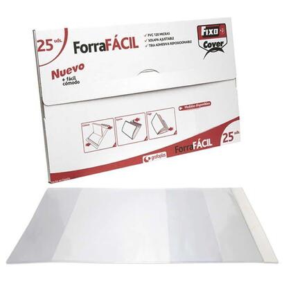 grafoplas-forro-libros-pvc-120-micras-sin-adhesivo-solapa-ajustable-300x530mm-transparente-envase-de-25