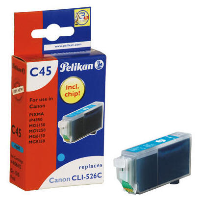 cartucho-pelikan-canon-c45-cli526-cian-compatible