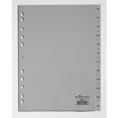 durable-6507-10-separador-mensual-con-pestana-polipropileno-pp-gris