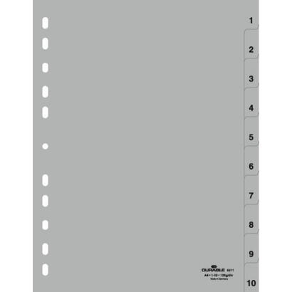 durable-6511-10-separador-numerico-con-pestana-polipropileno-pp-gris