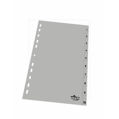 durable-6511-10-separador-numerico-con-pestana-polipropileno-pp-gris