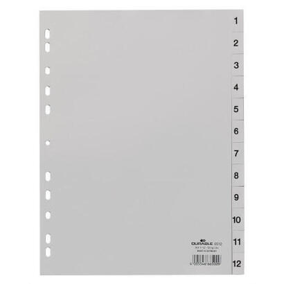 durable-651210-lengueta-de-indice-separador-numerico-con-pestana-polipropileno-pp-gris