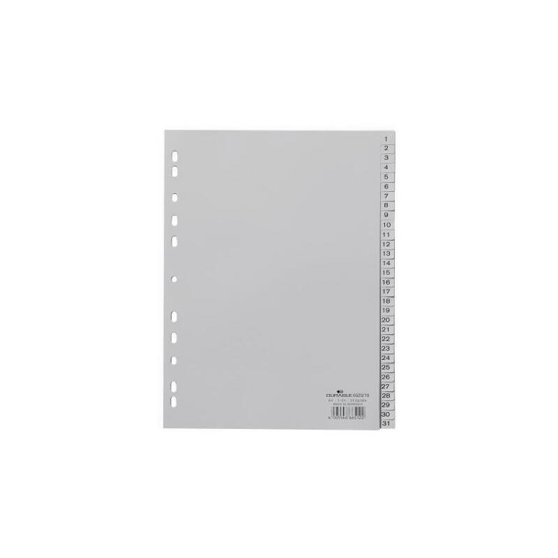 durable-652310-lengueta-de-indice-separador-numerico-con-pestana-polipropileno-pp-gris