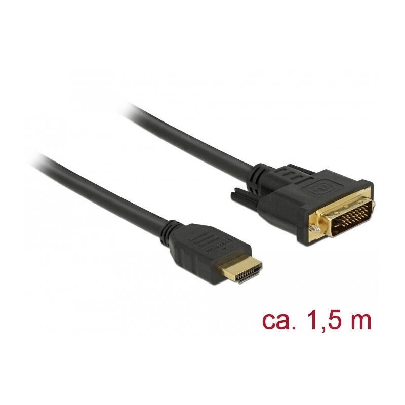 delock-cable-hdmi-dvi-241-bidireccional-150m-negro