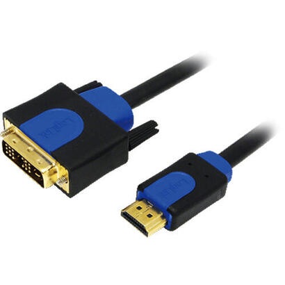 logilink-chb3105-adaptador-de-cable-de-video-5-m-hdmi-dvi-d-negro-azul