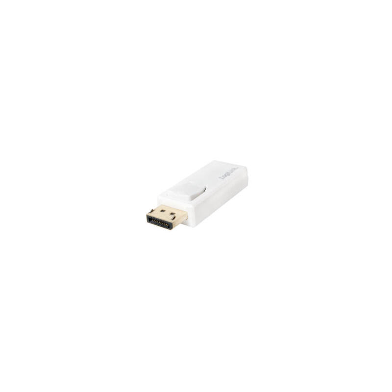 logilink-cv0100-adaptador-de-cable-displayport-hdmi-blanco