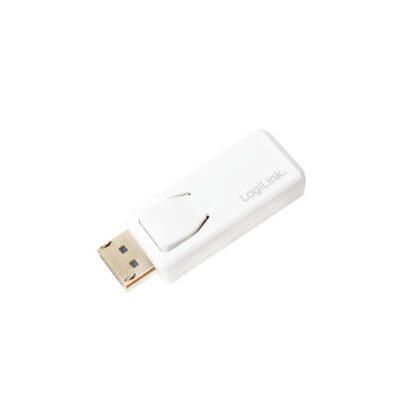 logilink-cv0100-adaptador-de-cable-displayport-hdmi-blanco