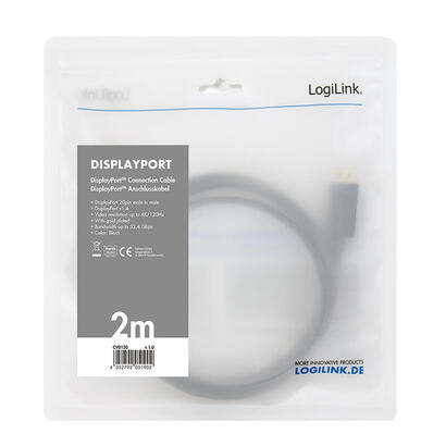 logilink-cv0120-cable-displayport-2-m-negro