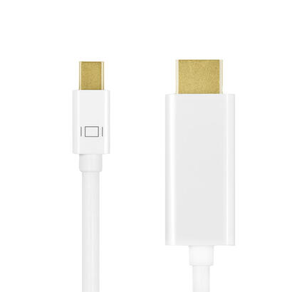 logilink-cv0122-adaptador-de-cable-de-video-1-m-mini-displayport-hdmi-tipo-a-estandar-blanco