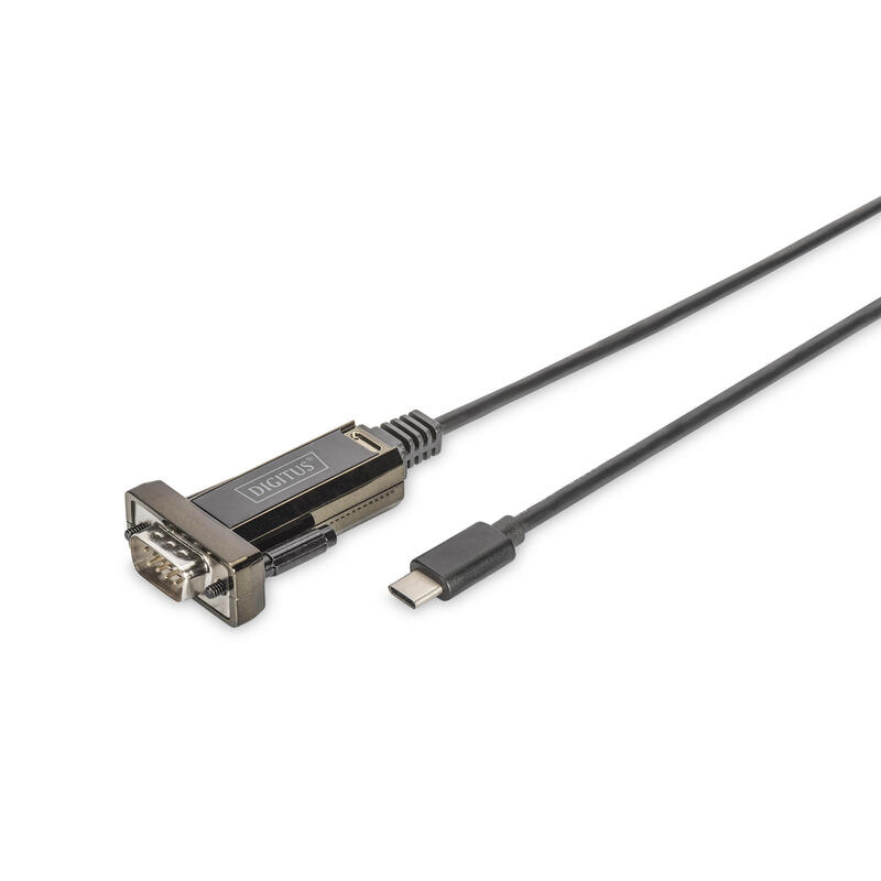 digitus-da-70166-adaptador-de-cable-usb-c-rs232-negro