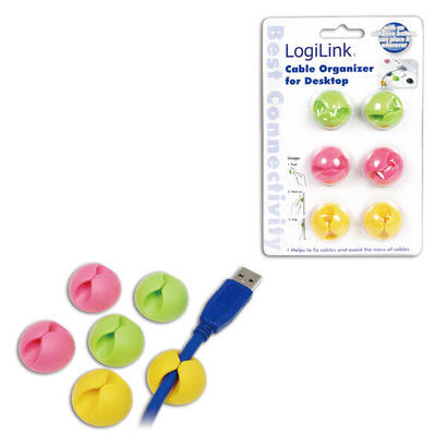 logilink-kab0010-abrazadera-para-cable-verde-rosa-amarillo
