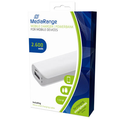 mediarange-mr745-bateria-externa-blanco-ion-de-litio-2600-mah