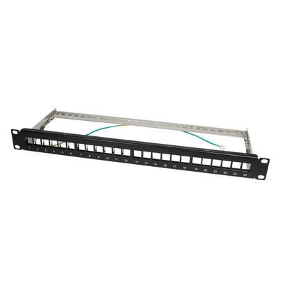 logilink-nk4042-keystone-patchpanel-24-enchufes-blindados-negro