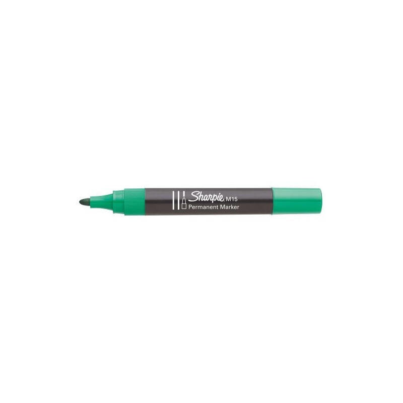 sharpie-marcador-permanente-verde-m15-punta-redonda-12u-