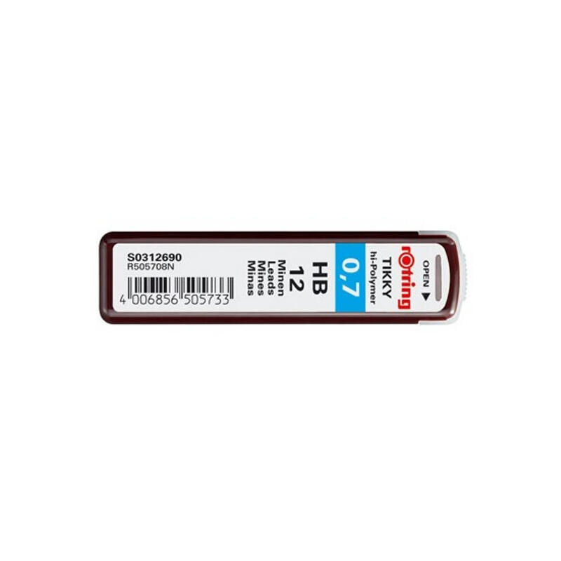 rotring-minas-hb-07mm-estuche-de-12-minas