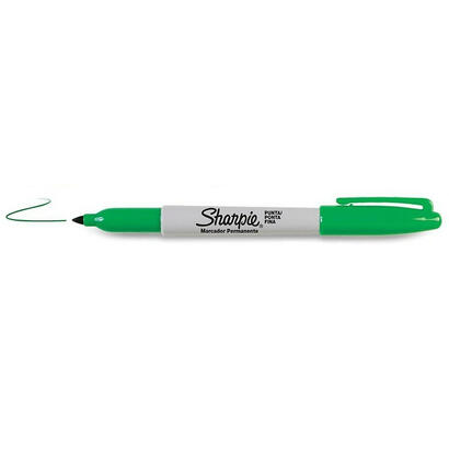 sharpie-marcador-permanente-fine-09mm-verde-punta-redonda