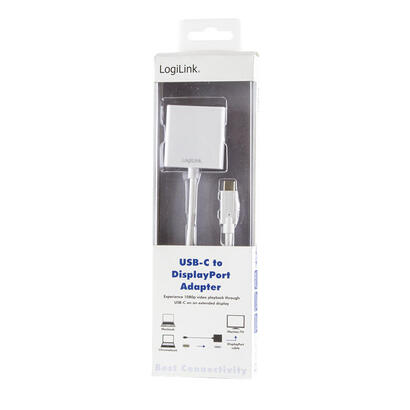 logilink-adaptador-usb-c-a-displayport-blanco