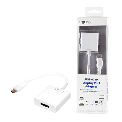 logilink-adaptador-usb-c-a-displayport-blanco