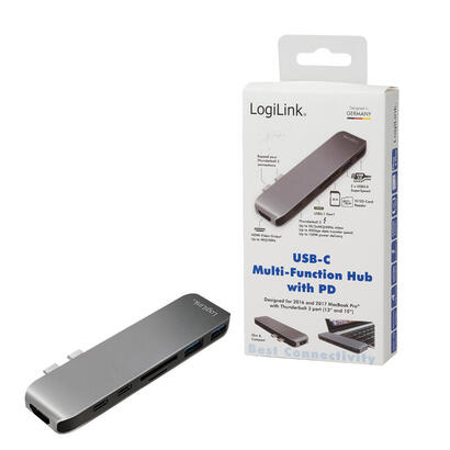 logilink-ua0302-hub-de-interfaz-usb-32-gen-1-31-gen-1-type-c-5000-mbits-aluminio-negro