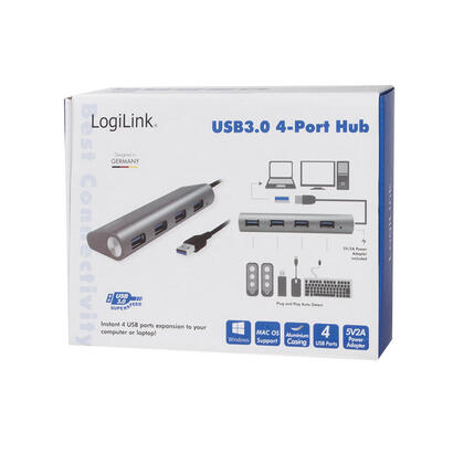 logilink-ua0307-hub-de-interfaz-usb-32-gen-1-31-gen-1-type-a-5000-mbits-aluminio