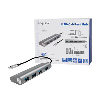 logilink-ua0309-hub-de-interfaz-usb-32-gen-1-31-gen-1-type-c-5000-mbits-gris