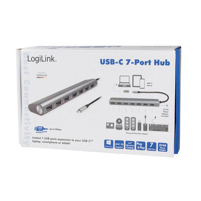 logilink-ua0310-hub-de-interfaz-usb-32-gen-1-31-gen-1-type-c-5000-mbits-gris