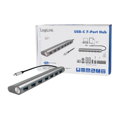 logilink-ua0310-hub-de-interfaz-usb-32-gen-1-31-gen-1-type-c-5000-mbits-gris