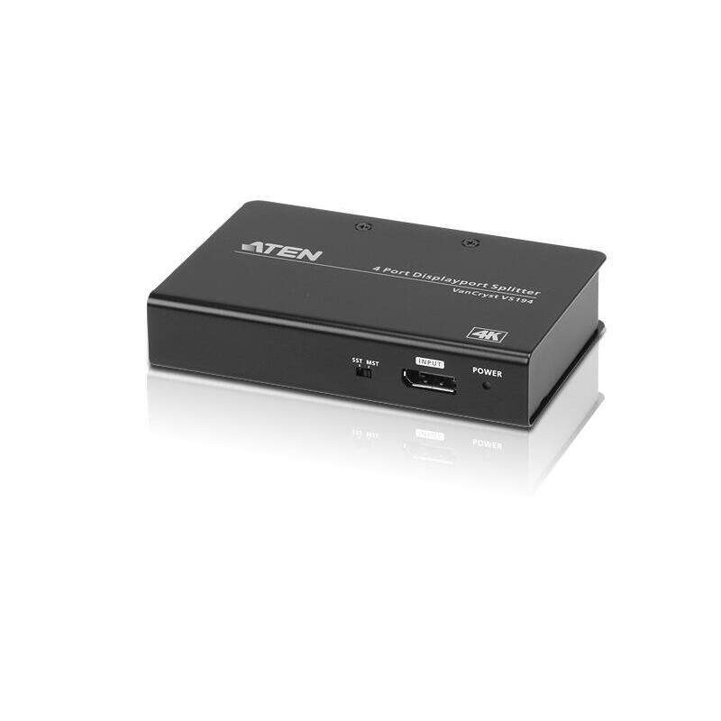 aten-vs194-divisor-de-video-displayport-4x-displayport-aten-vs194-displayport-4x-displayport-4096-x-2160-pixeles-negro-metal-384