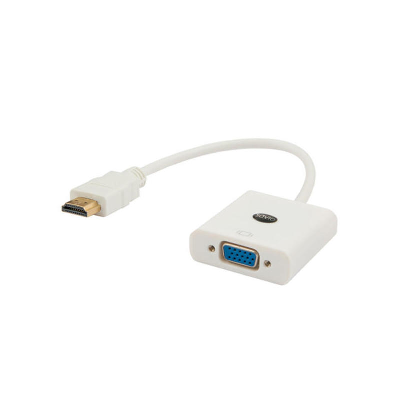 savio-cl-27-adaptador-de-cable-hdmi-vga-blanco