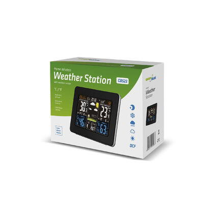 greenblue-estacion-meteorologica-con-sensor-de-exterior-y-despertador-negro-gb523