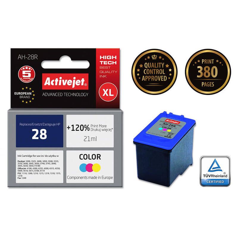 tinta-activejet-ah-28r-reemplazo-para-hp-28-c8728a-premium-21-ml-color