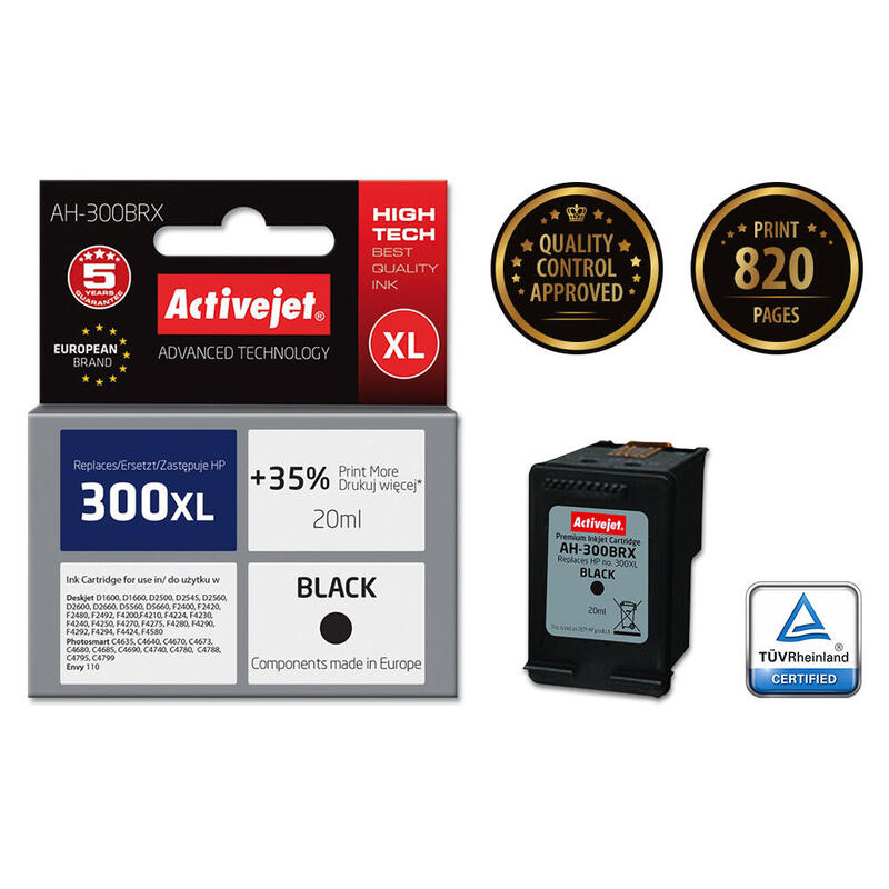 tinta-activejet-ah-300brx-reemplazo-de-hp-300xl-cc641ee-premium-20-ml-negra tinta-activejet-ah-300brx-reemplazo-de-hp-300xl-cc641ee-premium-20-ml-negra