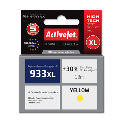 tinta-activejet-ah-933yrx-reemplazo-de-hp-933xl-cn056ae-premium-13-ml-amarillo