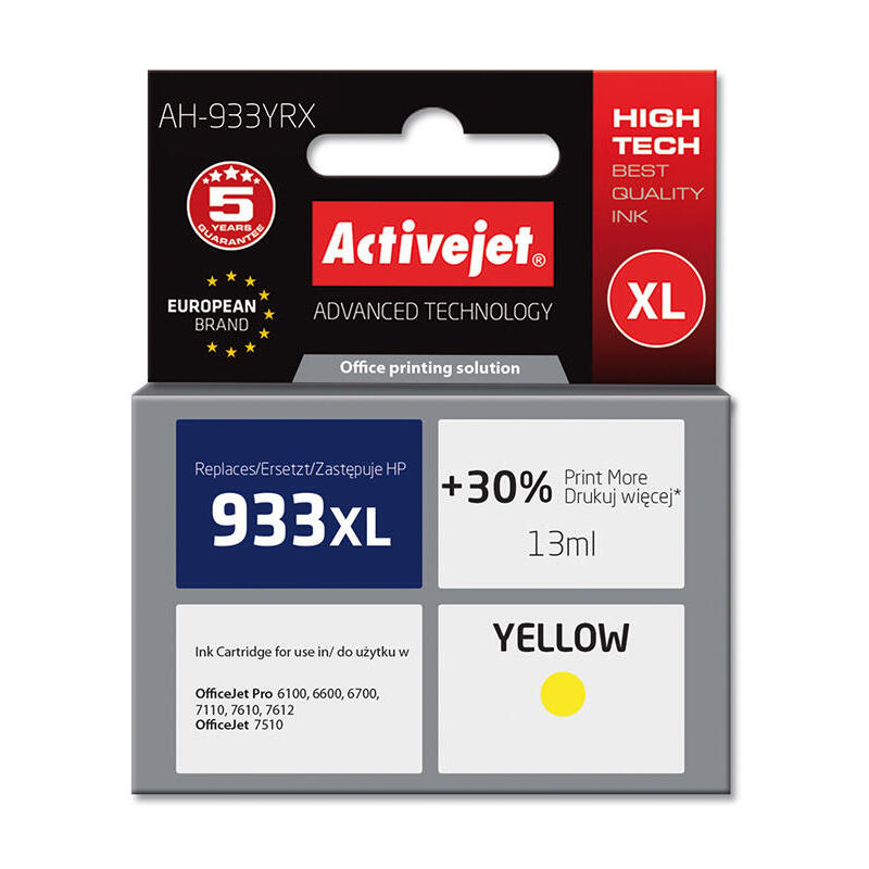tinta-activejet-ah-933yrx-reemplazo-de-hp-933xl-cn056ae-premium-13-ml-amarillo