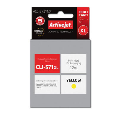 tinta-activejet-acc-571ynx-reemplazo-canon-cli-571y-xl-supreme-12-ml-amarillo