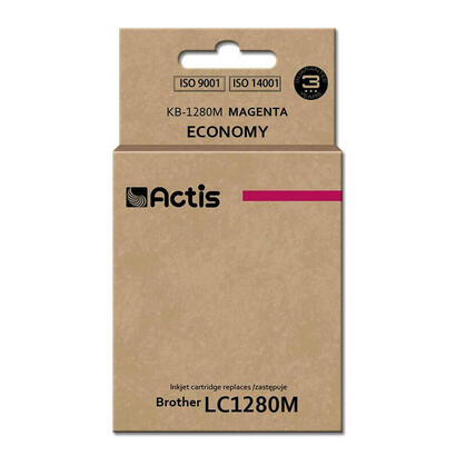 tinta-actis-kb-1280m-reemplazo-de-brother-lc1280m-estandar-19-ml-magenta