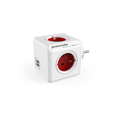 allocacoc-powercube-original-usb-type-e-base-multiple-4-salidas-ac-interior-rojo