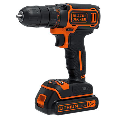 blackdecker-taladro-atornillador-18v-par-maximo-30nm-portabrocas-10mm-2-bateria-litio-15ah-luz-led-incluye-cargador-400ma-y-male