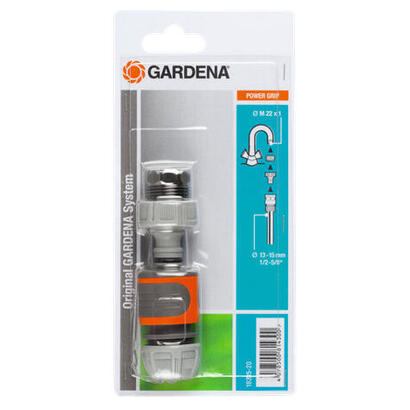 gardena-18285-20-accesorio-para-manguera-conector-de-manguera-gris-naranja-1-piezas