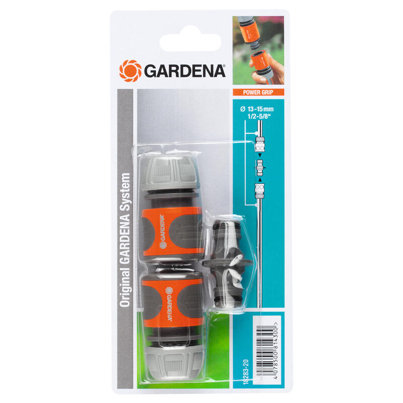 gardena-18283-20-accesorio-para-manguera-conector-de-manguera-gris-naranja-plata-1-piezas